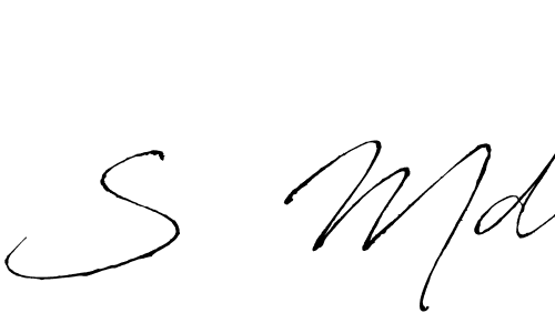 How to make S  Md signature? Antro_Vectra is a professional autograph style. Create handwritten signature for S  Md name. S  Md signature style 6 images and pictures png