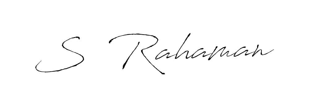 How to make S  Rahaman name signature. Use Antro_Vectra style for creating short signs online. This is the latest handwritten sign. S  Rahaman signature style 6 images and pictures png