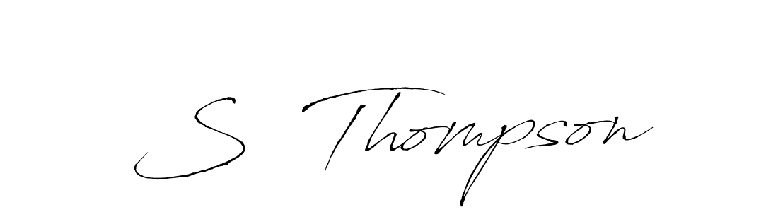 Create a beautiful signature design for name S  Thompson. With this signature (Antro_Vectra) fonts, you can make a handwritten signature for free. S  Thompson signature style 6 images and pictures png
