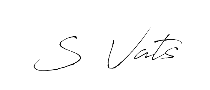 How to make S  Vats signature? Antro_Vectra is a professional autograph style. Create handwritten signature for S  Vats name. S  Vats signature style 6 images and pictures png