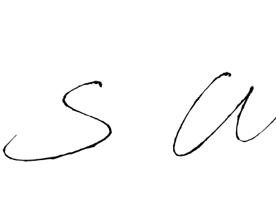 Create a beautiful signature design for name S  W. With this signature (Antro_Vectra) fonts, you can make a handwritten signature for free. S  W signature style 6 images and pictures png