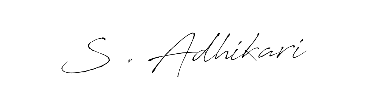Design your own signature with our free online signature maker. With this signature software, you can create a handwritten (Antro_Vectra) signature for name S . Adhikari. S . Adhikari signature style 6 images and pictures png