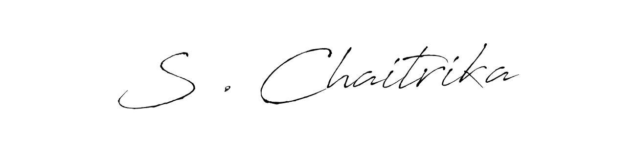 S . Chaitrika stylish signature style. Best Handwritten Sign (Antro_Vectra) for my name. Handwritten Signature Collection Ideas for my name S . Chaitrika. S . Chaitrika signature style 6 images and pictures png