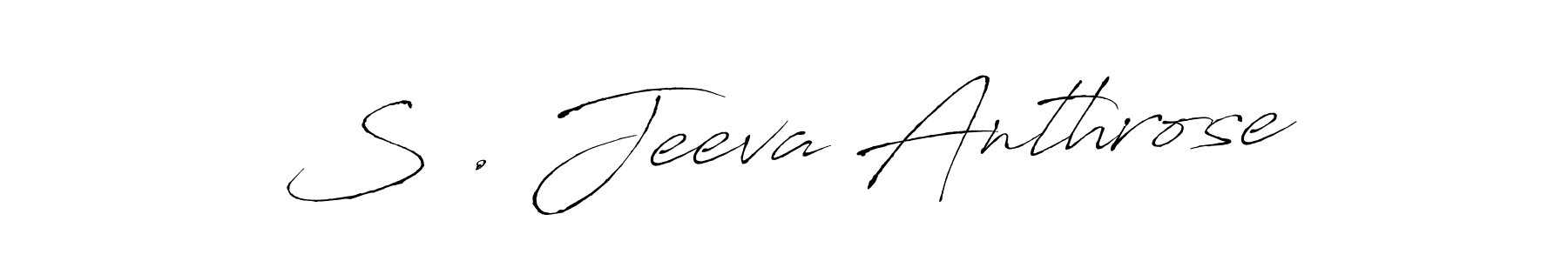 Antro_Vectra is a professional signature style that is perfect for those who want to add a touch of class to their signature. It is also a great choice for those who want to make their signature more unique. Get S . Jeeva Anthrose name to fancy signature for free. S . Jeeva Anthrose signature style 6 images and pictures png