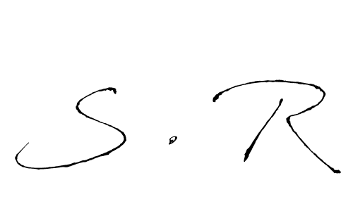 Design your own signature with our free online signature maker. With this signature software, you can create a handwritten (Antro_Vectra) signature for name S . R. S . R signature style 6 images and pictures png