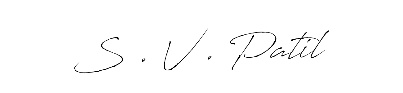 S . V . Patil stylish signature style. Best Handwritten Sign (Antro_Vectra) for my name. Handwritten Signature Collection Ideas for my name S . V . Patil. S . V . Patil signature style 6 images and pictures png