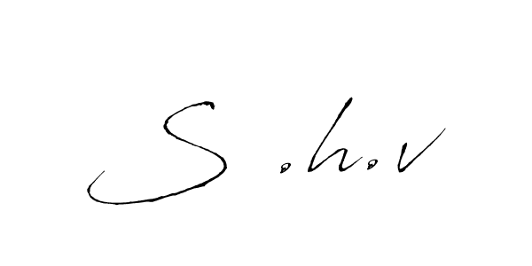 Also we have S .h.v name is the best signature style. Create professional handwritten signature collection using Antro_Vectra autograph style. S .h.v signature style 6 images and pictures png