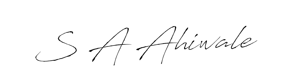 The best way (Antro_Vectra) to make a short signature is to pick only two or three words in your name. The name S A Ahiwale include a total of six letters. For converting this name. S A Ahiwale signature style 6 images and pictures png