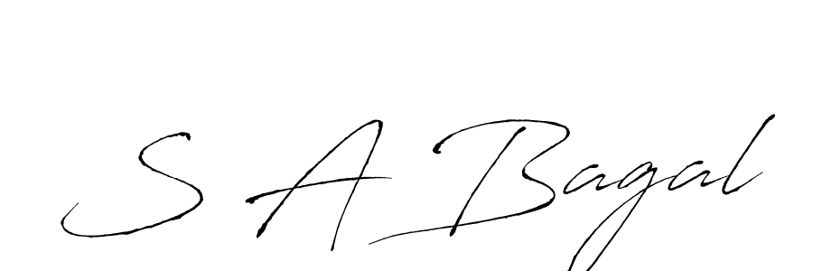 You should practise on your own different ways (Antro_Vectra) to write your name (S A Bagal) in signature. don't let someone else do it for you. S A Bagal signature style 6 images and pictures png