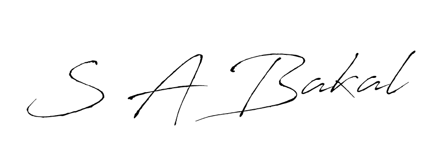 How to make S A Bakal signature? Antro_Vectra is a professional autograph style. Create handwritten signature for S A Bakal name. S A Bakal signature style 6 images and pictures png