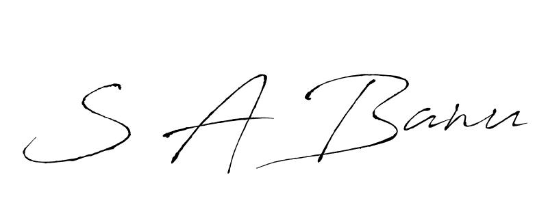 Also we have S A Banu name is the best signature style. Create professional handwritten signature collection using Antro_Vectra autograph style. S A Banu signature style 6 images and pictures png