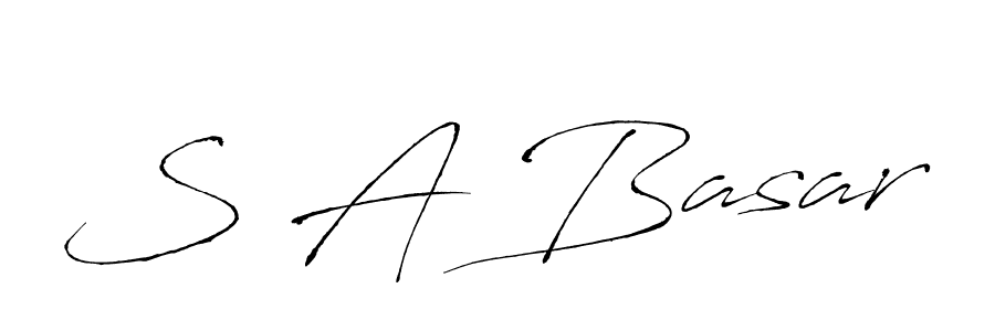 You should practise on your own different ways (Antro_Vectra) to write your name (S A Basar) in signature. don't let someone else do it for you. S A Basar signature style 6 images and pictures png