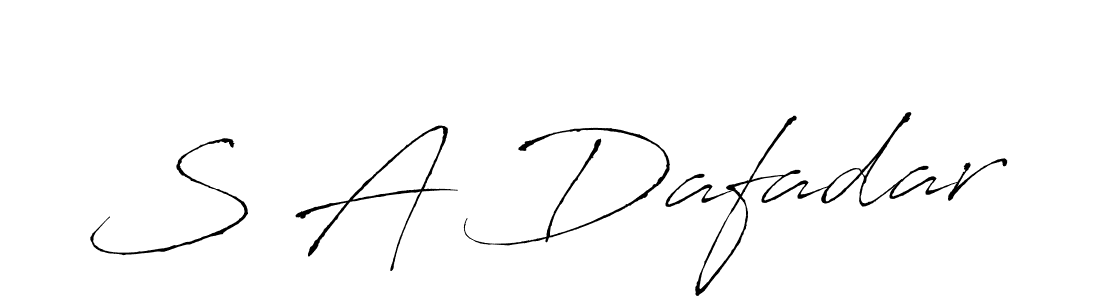 Also You can easily find your signature by using the search form. We will create S A Dafadar name handwritten signature images for you free of cost using Antro_Vectra sign style. S A Dafadar signature style 6 images and pictures png