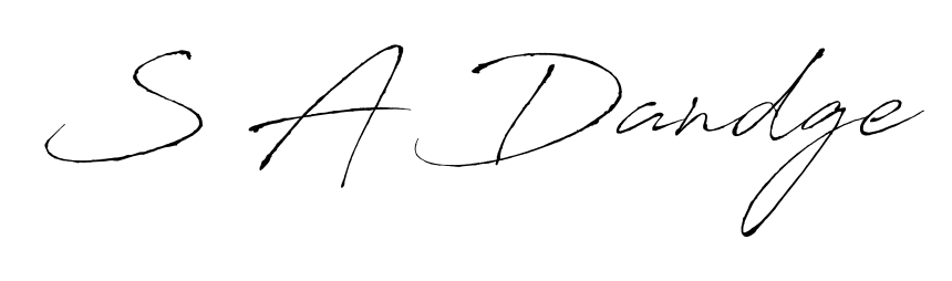 A dynamic signature style for S A Dandge using Antro_Vectra script. Designed to look authentic, handwritten, and professional. S A Dandge signature style 6 images and pictures png