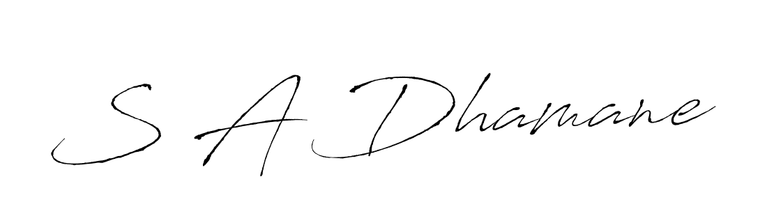 Make a beautiful signature design for name S A Dhamane. Use this online signature maker to create a handwritten signature for free. S A Dhamane signature style 6 images and pictures png