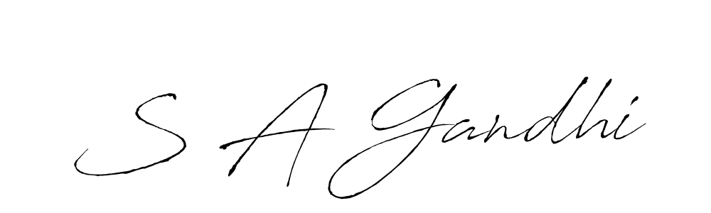 How to make S A Gandhi signature? Antro_Vectra is a professional autograph style. Create handwritten signature for S A Gandhi name. S A Gandhi signature style 6 images and pictures png