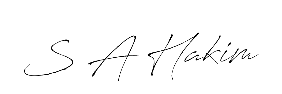 Also we have S A Hakim name is the best signature style. Create professional handwritten signature collection using Antro_Vectra autograph style. S A Hakim signature style 6 images and pictures png