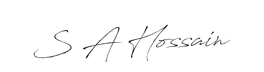 Antro_Vectra is a professional signature style that is perfect for those who want to add a touch of class to their signature. It is also a great choice for those who want to make their signature more unique. Get S A Hossain name to fancy signature for free. S A Hossain signature style 6 images and pictures png