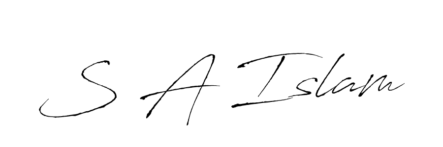 if you are searching for the best signature style for your name S A Islam. so please give up your signature search. here we have designed multiple signature styles  using Antro_Vectra. S A Islam signature style 6 images and pictures png