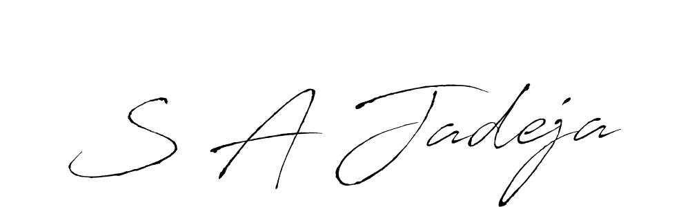 You can use this online signature creator to create a handwritten signature for the name S A Jadeja. This is the best online autograph maker. S A Jadeja signature style 6 images and pictures png