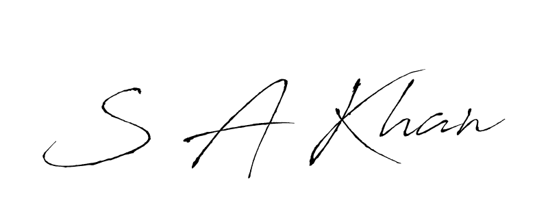 Create a beautiful signature design for name S A Khan. With this signature (Antro_Vectra) fonts, you can make a handwritten signature for free. S A Khan signature style 6 images and pictures png