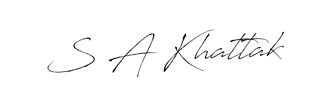 Create a beautiful signature design for name S A Khattak. With this signature (Antro_Vectra) fonts, you can make a handwritten signature for free. S A Khattak signature style 6 images and pictures png