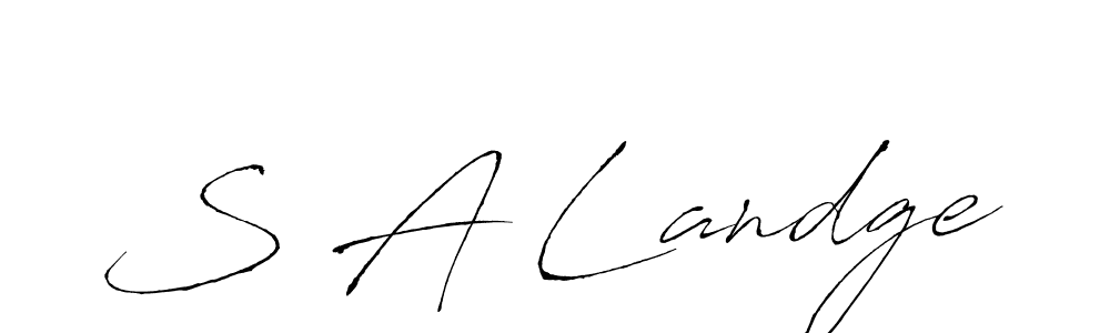Create a beautiful signature design for name S A Landge. With this signature (Antro_Vectra) fonts, you can make a handwritten signature for free. S A Landge signature style 6 images and pictures png