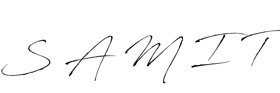 Create a beautiful signature design for name S A M I T. With this signature (Antro_Vectra) fonts, you can make a handwritten signature for free. S A M I T signature style 6 images and pictures png