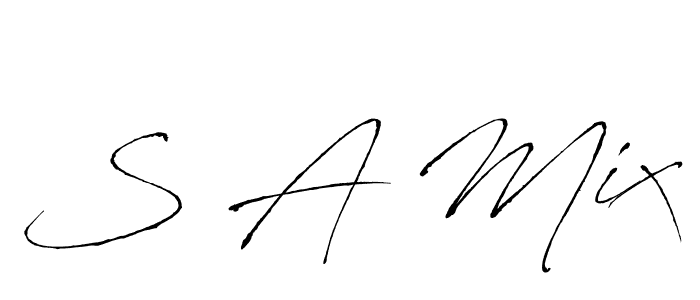 Create a beautiful signature design for name S A Mix. With this signature (Antro_Vectra) fonts, you can make a handwritten signature for free. S A Mix signature style 6 images and pictures png