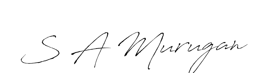 Create a beautiful signature design for name S A Murugan. With this signature (Antro_Vectra) fonts, you can make a handwritten signature for free. S A Murugan signature style 6 images and pictures png