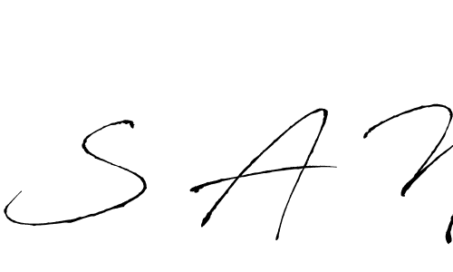 You should practise on your own different ways (Antro_Vectra) to write your name (S A N) in signature. don't let someone else do it for you. S A N signature style 6 images and pictures png