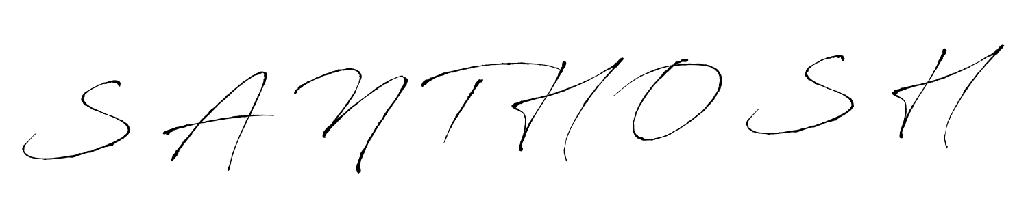 How to make S A N T H O S H signature? Antro_Vectra is a professional autograph style. Create handwritten signature for S A N T H O S H name. S A N T H O S H signature style 6 images and pictures png