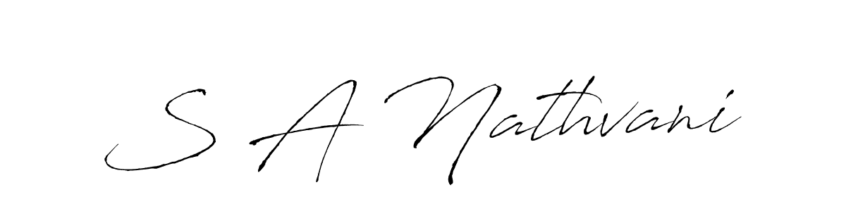 Design your own signature with our free online signature maker. With this signature software, you can create a handwritten (Antro_Vectra) signature for name S A Nathvani. S A Nathvani signature style 6 images and pictures png