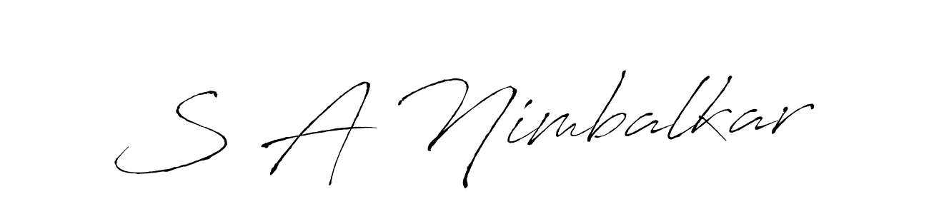 You can use this online signature creator to create a handwritten signature for the name S A Nimbalkar. This is the best online autograph maker. S A Nimbalkar signature style 6 images and pictures png