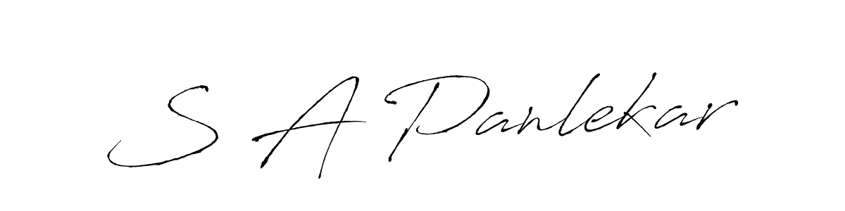 Create a beautiful signature design for name S A Panlekar. With this signature (Antro_Vectra) fonts, you can make a handwritten signature for free. S A Panlekar signature style 6 images and pictures png