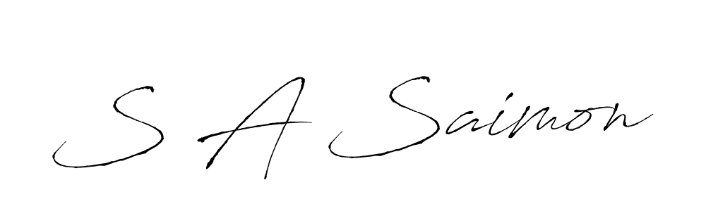 Once you've used our free online signature maker to create your best signature Antro_Vectra style, it's time to enjoy all of the benefits that S A Saimon name signing documents. S A Saimon signature style 6 images and pictures png