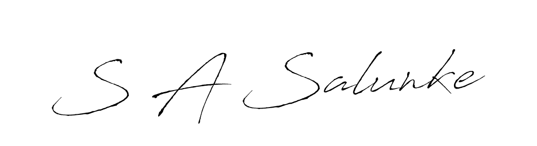 You should practise on your own different ways (Antro_Vectra) to write your name (S A Salunke) in signature. don't let someone else do it for you. S A Salunke signature style 6 images and pictures png