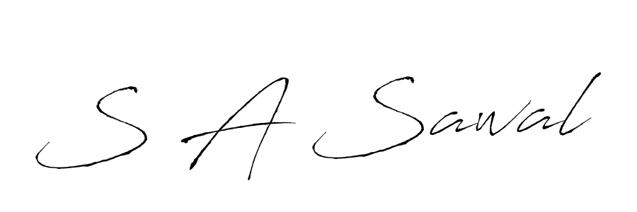 S A Sawal stylish signature style. Best Handwritten Sign (Antro_Vectra) for my name. Handwritten Signature Collection Ideas for my name S A Sawal. S A Sawal signature style 6 images and pictures png