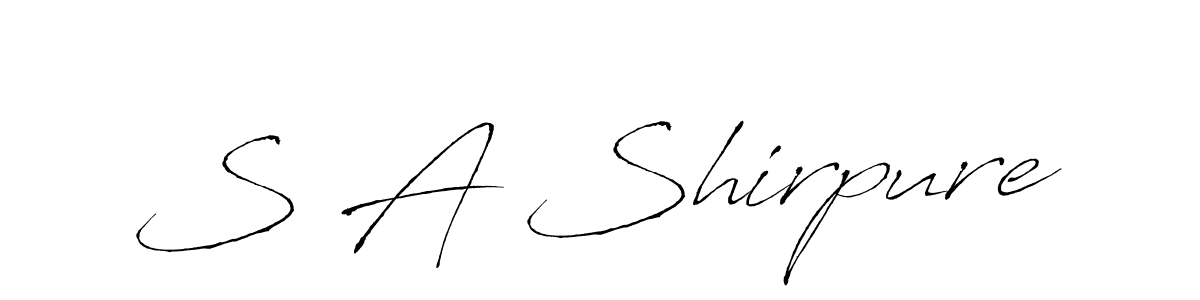 You should practise on your own different ways (Antro_Vectra) to write your name (S A Shirpure) in signature. don't let someone else do it for you. S A Shirpure signature style 6 images and pictures png