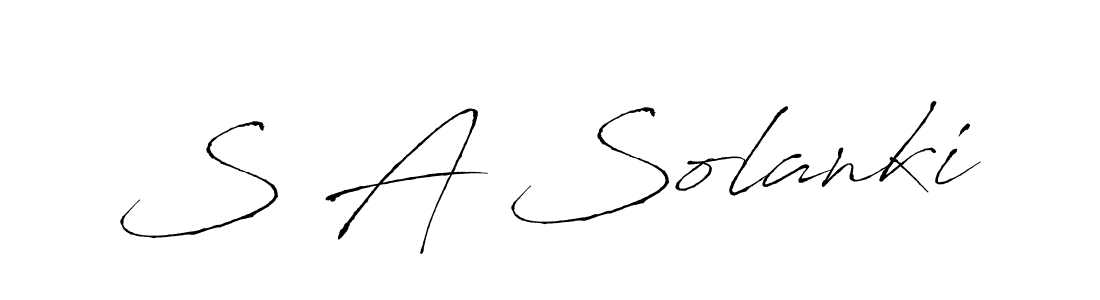 Make a beautiful signature design for name S A Solanki. With this signature (Antro_Vectra) style, you can create a handwritten signature for free. S A Solanki signature style 6 images and pictures png