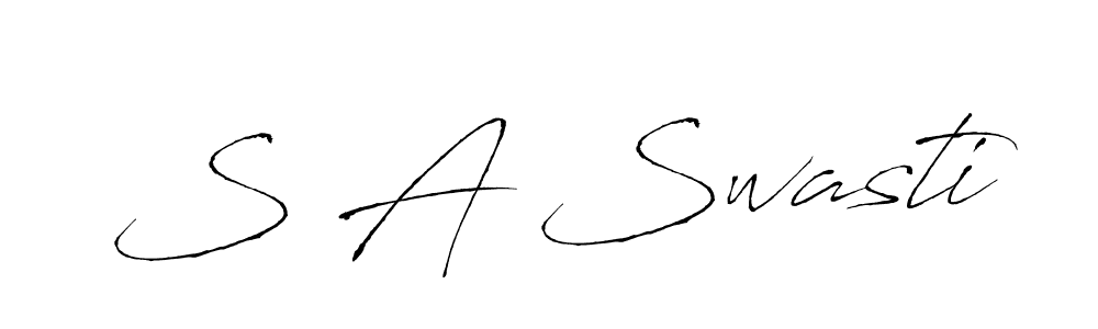 You should practise on your own different ways (Antro_Vectra) to write your name (S A Swasti) in signature. don't let someone else do it for you. S A Swasti signature style 6 images and pictures png