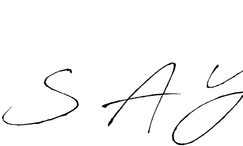 Also we have S A Y name is the best signature style. Create professional handwritten signature collection using Antro_Vectra autograph style. S A Y signature style 6 images and pictures png