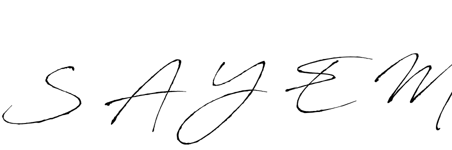 How to make S A Y E M signature? Antro_Vectra is a professional autograph style. Create handwritten signature for S A Y E M name. S A Y E M signature style 6 images and pictures png