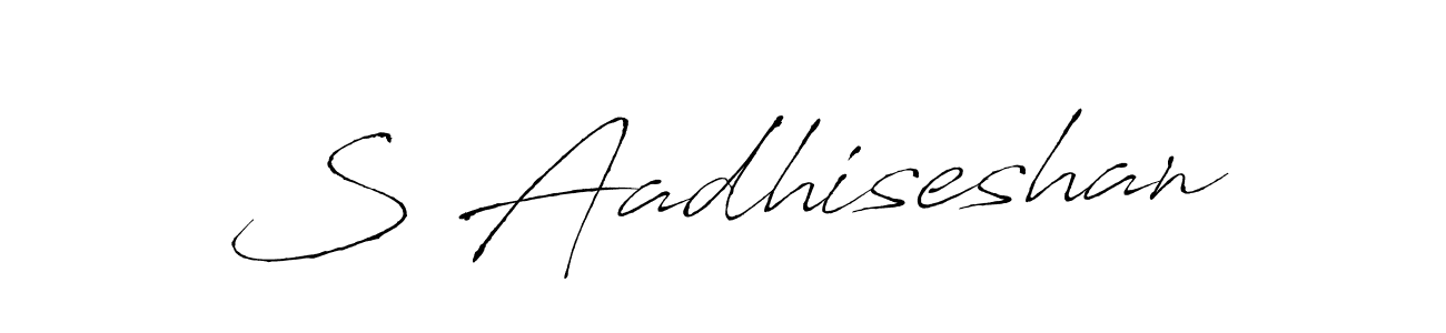 if you are searching for the best signature style for your name S Aadhiseshan. so please give up your signature search. here we have designed multiple signature styles  using Antro_Vectra. S Aadhiseshan signature style 6 images and pictures png