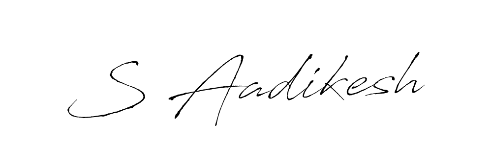 Create a beautiful signature design for name S Aadikesh. With this signature (Antro_Vectra) fonts, you can make a handwritten signature for free. S Aadikesh signature style 6 images and pictures png