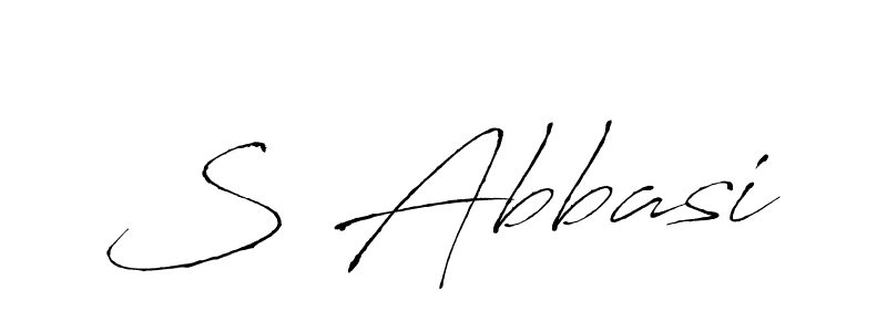 Create a beautiful signature design for name S Abbasi. With this signature (Antro_Vectra) fonts, you can make a handwritten signature for free. S Abbasi signature style 6 images and pictures png