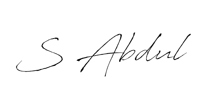 Antro_Vectra is a professional signature style that is perfect for those who want to add a touch of class to their signature. It is also a great choice for those who want to make their signature more unique. Get S Abdul name to fancy signature for free. S Abdul signature style 6 images and pictures png