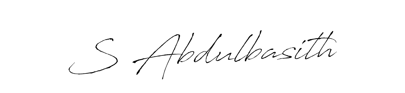 Also we have S Abdulbasith name is the best signature style. Create professional handwritten signature collection using Antro_Vectra autograph style. S Abdulbasith signature style 6 images and pictures png