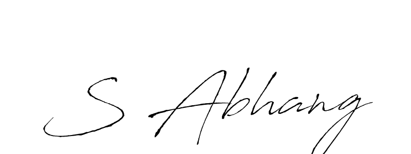 Use a signature maker to create a handwritten signature online. With this signature software, you can design (Antro_Vectra) your own signature for name S Abhang. S Abhang signature style 6 images and pictures png