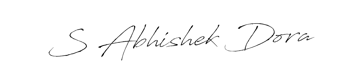 Design your own signature with our free online signature maker. With this signature software, you can create a handwritten (Antro_Vectra) signature for name S Abhishek Dora. S Abhishek Dora signature style 6 images and pictures png